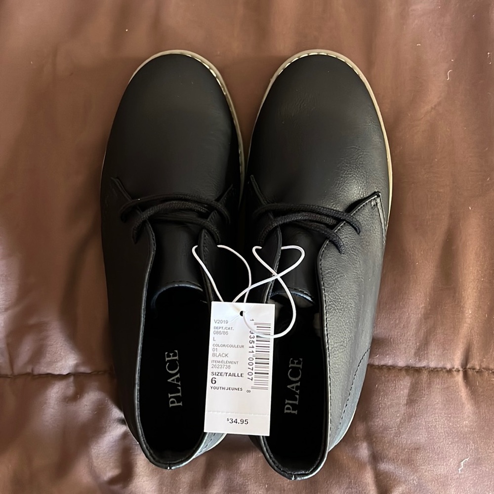 Boys Black Dress Shoes